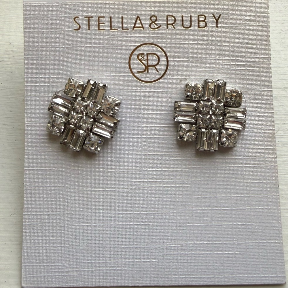 Silver Crystal Earrings